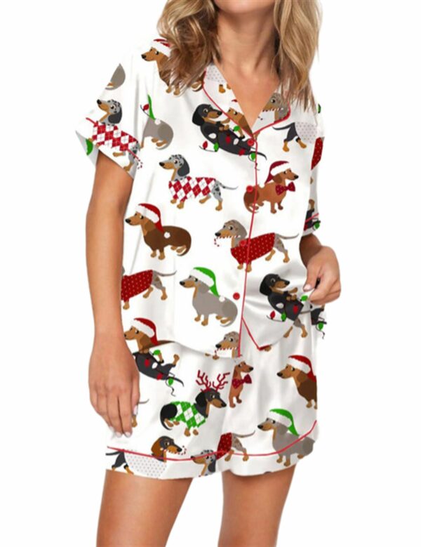 Christmas Dachshund Pajama Set 1