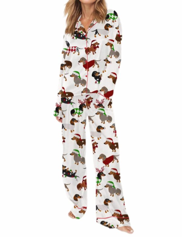 Christmas Dachshund Pajama Set 2