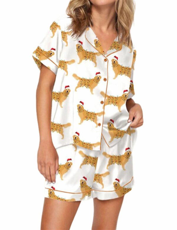 Christmas Golden Retriever Pajama Set 2