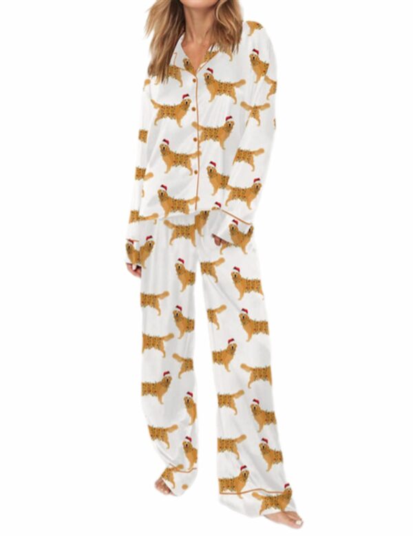 Christmas Golden Retriever Pajama Set 3