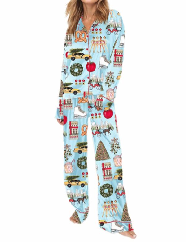 Christmas In New York Pajama Set 2