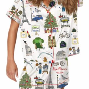 Christmas In Paris Pajama Set 1