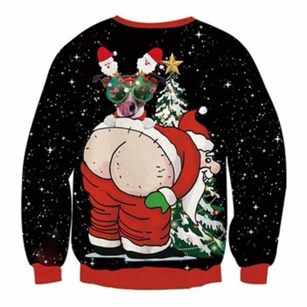 Dog Santa Ass Ugly Christmas Sweater 2