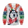 Husky Dog Ugly Christmas Sweater 1