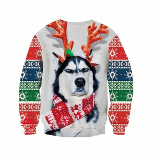 Husky Dog Ugly Christmas Sweater 2