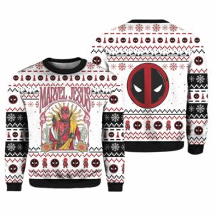 Marvel Jesus Deadpool Ugly Sweater Christmas