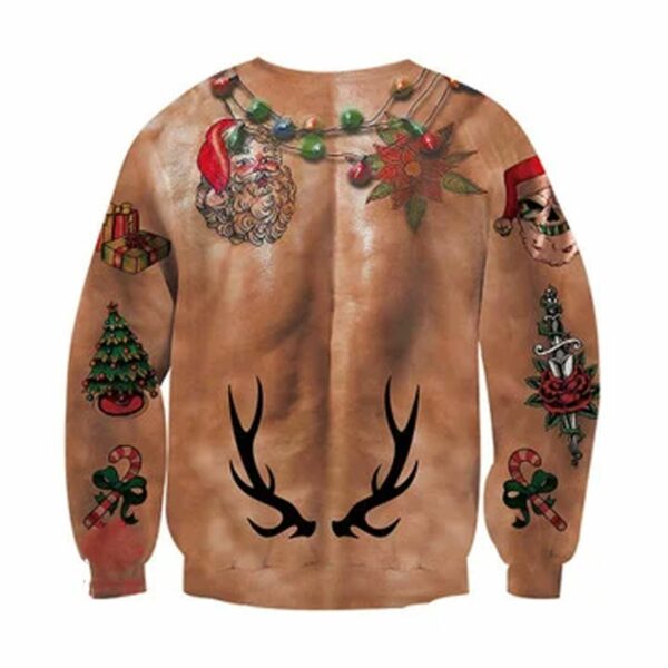 Naked Muscle Bulb Ugly Christmas Sweater 2