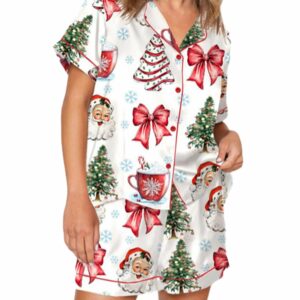 Retro Coquette Christmas Pajama Set 1