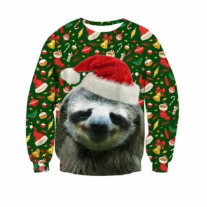 Sloth Xmas Ugly Christmas Sweater 1