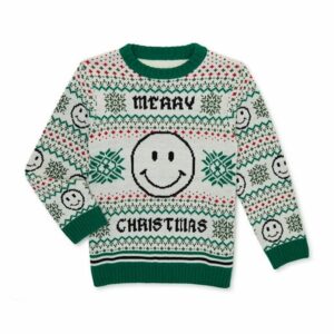 Smiley Face Merry Christmas Ugly Sweater