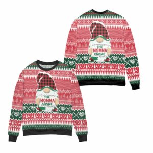 The Moma Gnome Reindeer Snowflake Ugly Christmas Sweater