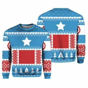 US Superhero Ugly Christmas Sweater