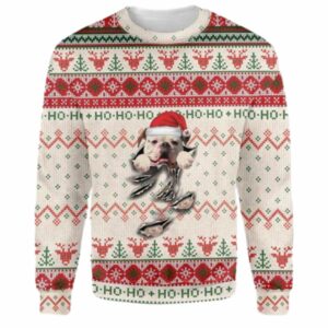 American Bulldog Scratch Ugly Christmas Sweater 4 6