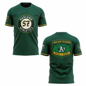 Athletics 57th Anniversary Dakland Coliseum 1968 2024 Shirt 0