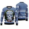 Awesome Sugar Skull Ugly Christmas Sweater 1 1