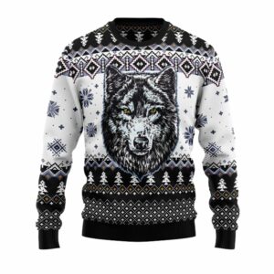 Awesome Wolf Ugly Christmas Sweater 4 6