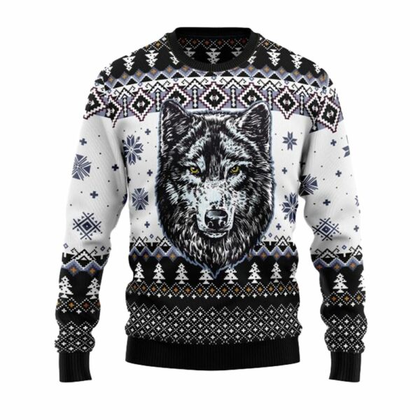 Awesome Wolf Ugly Christmas Sweater 4 6