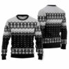 Black And White Skeleton Ugly Christmas Sweater 1 2