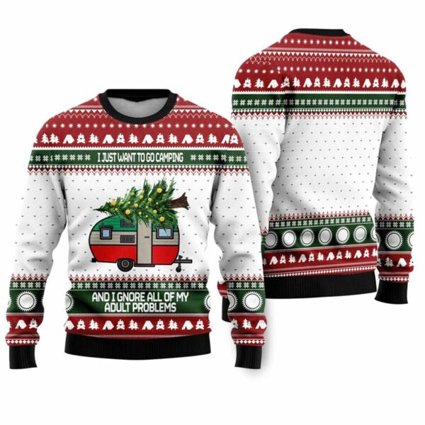 Camping Ugly Christmas Sweater 1 1