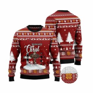 Christmas Begins with Christ Funny Ugly Christmas Sweater 4 6