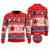 Christmas Canada Maple Leaf Ugly Christmas Sweater 1 2