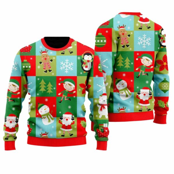 Christmas Holiday Pattern Ugly Christmas Sweater 1 2