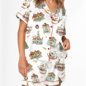 Christmas Joyland Satin Pajama Set For Women 1