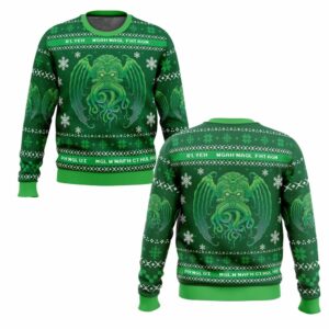 Cthulhu Cultist Christmas Ugly Christmas Sweater 4 6