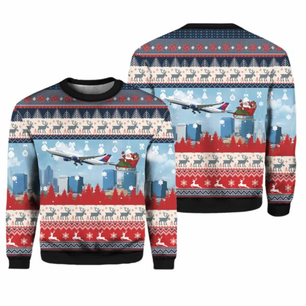 Delta Air Lines A330 Ugly Christmas Sweater 1 2