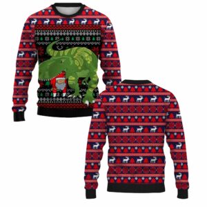 Dinosaur Santa Ugly Christmas Sweater 4 6