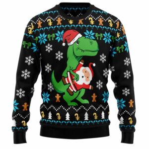 Dinosaur Ugly Christmas Sweater 1 1