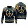 Feather Peace Sign Ugly Christmas Sweater 1 1