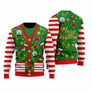 Festive Funny Christmas Cardigan Ugly Sweater 1 1