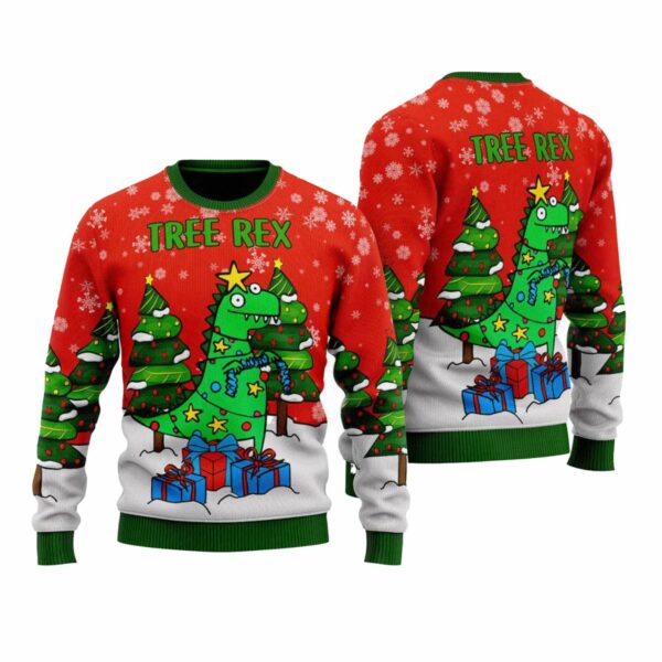 Get Festive with Tree Rex Ugly Christmas Sweater 1 2