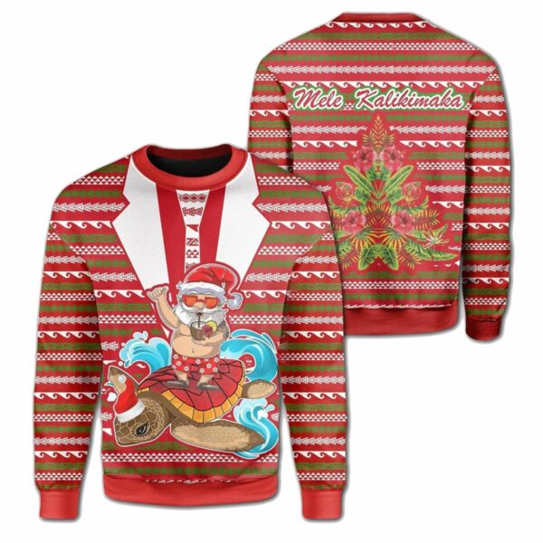 Hawaii Mele Kalikimaka Ugly Christmas Sweater 1 2