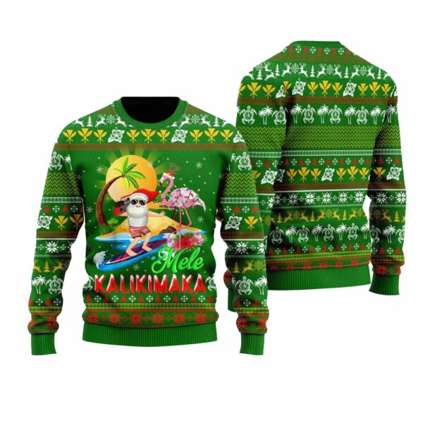 Hawaii Santa Mele Kalikimaka Ugly Christmas Sweater 1 1