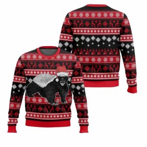 Honey Badger Ugly Christmas Sweater