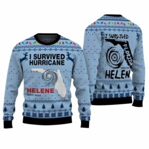 I Survived Hurricane Helene 2024 Ugly Christmas Sweater 4 6