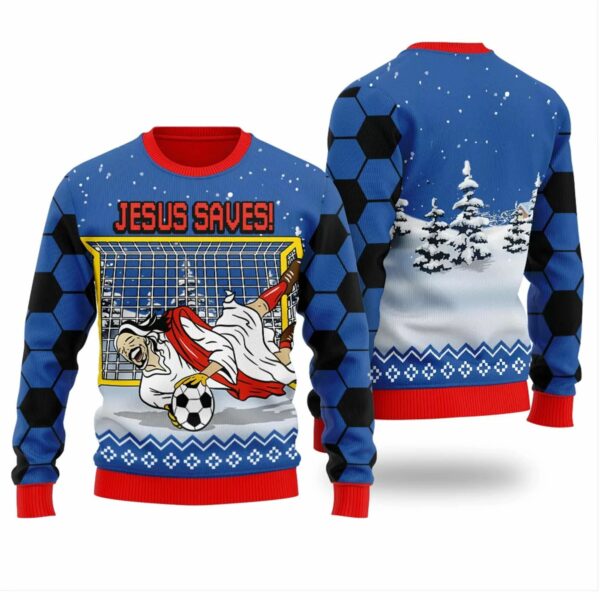 Jesus Saves Ugly Christmas Sweater 1 1