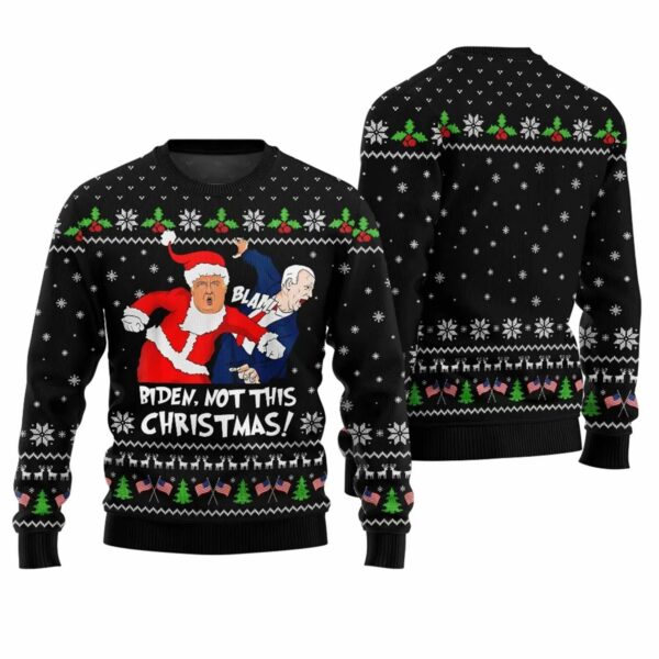 Joe Biden Donald Trump Ugly Christmas Sweater 1 2