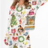 Magical Christmas Satin Pajama Set For Women 1