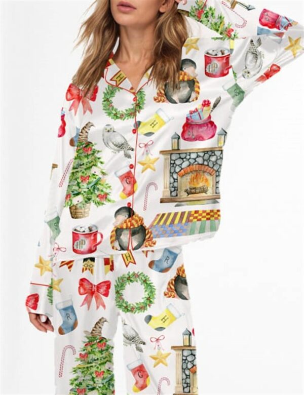 Magical Christmas Satin Pajama Set For Women 1