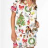 Magical Christmas Satin Pajama Set For Women 3