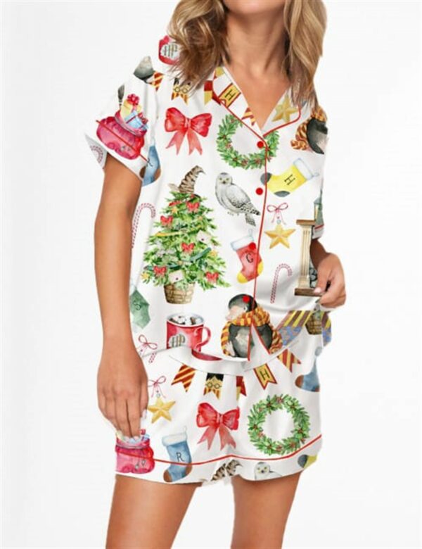 Magical Christmas Satin Pajama Set For Women 3