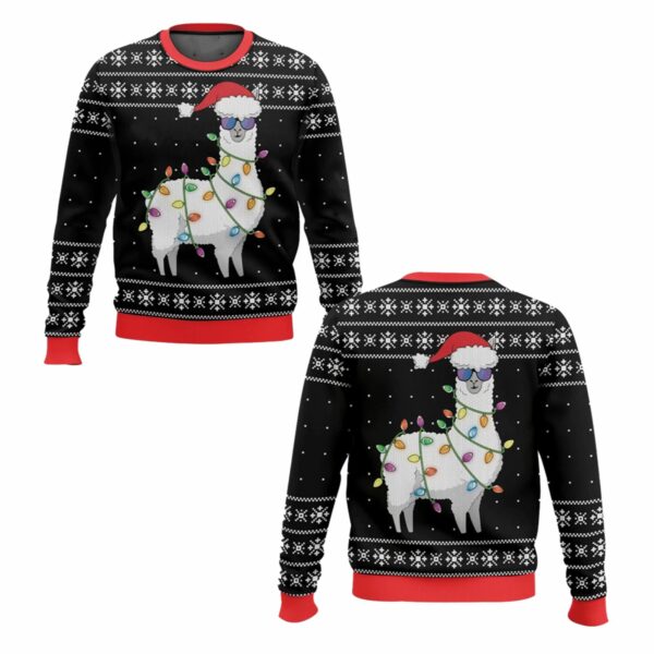 Merry Alpaca Funny Christmas Ugly Sweater 4 6