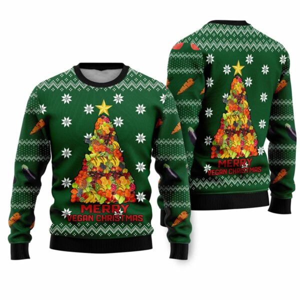 Merry Vegan Ugly Christmas Sweater 1 1