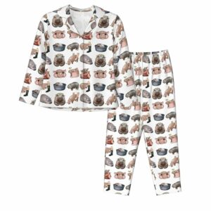 Moo Deng Bouncy Pig Pajamas Set 1