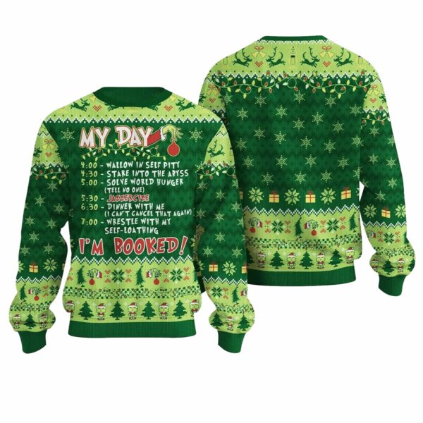 My Day Im Booked Ugly Sweater Christmas 4 6