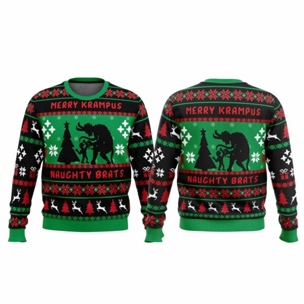 Naughty Brats Krampus Ugly Christmas Sweater 1 1