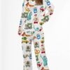 New York Christmas Satin Pajama Set For Women 2